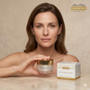 Mon Platin Gold Edition Crema de día antiedad prémium con caviar negro y complejo dorado, ácido hialurónico, vitaminas A, B5 y E, crema hidratante facial antienvejecimiento diaria, 50 ml