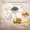H&B Sorbet Moussant Exfoliant Corporel au Sel de la Mer Morte et Huiles Corporelles – Huile de Coco, Huile d'Argan – Gommage Douche, Gommage Pieds Sans Parabènes – 450gr – Minéraux de la Mer Morte