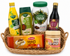 Israeli Kosher Holiday Gift Basket – Carmel Small Grape Juice, Yad Mordechai 100% Lemon Juice, Extra Virgin Olive Oil, Achva Raw Tahini, Osem Classic Petit Beurre Biscuits & Hashahar Petit Beurre Spread – Gift Basket Included