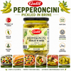 Galil Pepperoncini Pickled in Brine, 18 oz (540g), Mild Pickled Pepperoncini Peppers, Gluten Free & Non-GMO, OU Kosher, Halal, Product of Turkey