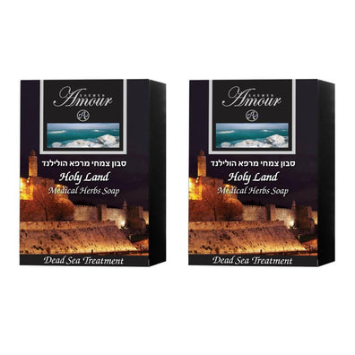 x2 Shemen Amour Dead Sea Holy Land Medical Herbs Soap 125gr - KOSHERTOP