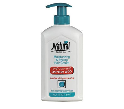 Natural Formula Moisturizing & Styling Cream Alovera for Normal & Dry Hair 400ml - KOSHERTOP