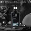 HB Shower Gel & Shampoo for Men – 2-in-1 Body Wash for Men & Shampoo with Dead Sea Minerals, Deep Cleansing & Moisturizing, Men's Essentials, Shower Gel for Fresh Skin & Scalp 780ml