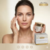 Mon Platin Gold Edition Crema Prémium Reafirmante para Ojos y Cuello con Caviar Negro y Complejo Dorado, Ácido Hialurónico, Péptidos y Minerales del Mar Muerto, Hidratante Antienvejecimiento, 50 ml